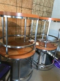 #1 (4) metal and laminate round tables 36x31 $75 ea $600.00