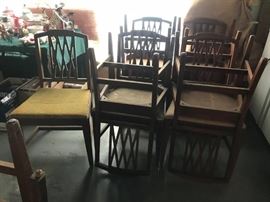 #9 8 dining chairs and 4 part chairs $160.00