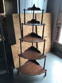 #14 wood corner shelf 19x56 $75.00