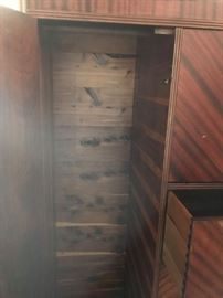 #24 antique armorie w 1 door and 4 drawers 34x19x62 $225.00