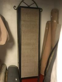 #54 (2) metal and woven screens w 3 panels 19x72 $100 ea $200.00