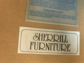 #66 sherrill furniture (2) blue wing back chairs $75 ea $150.00
#67 sherril furniture blue ottaman w qa legs $25.00