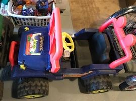 #74 Wrangler Jeep Fire Rock Power Wheels $25.00
