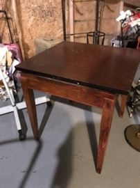 #89 swivel top square table 24x24x23 $75.00