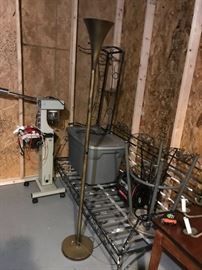 #99 JS metal gold floor lamp $30.00
#77 JS sofa metal sofa for patio 70" L $120.00