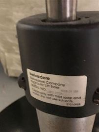 #113 vintage barber/beauty shop chair black Belvedera hydrolic lift chair $75.00