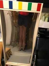 #114 distorted circus standing mirror 58x20 $75.00