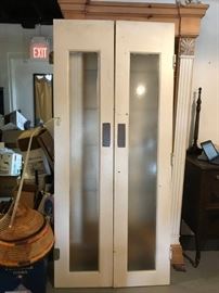 #118 pair ) glass doors white 80x 18w x 1.5 $80.00
