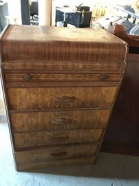 #124 waterfall chest of drawers 30x17x46 $75.00