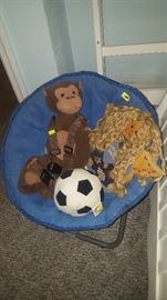 Child's Chair, Monkey Harness, Stuffed Toys