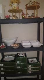 Figurines, Serving Bowls, X-Mas Dishes in boxes