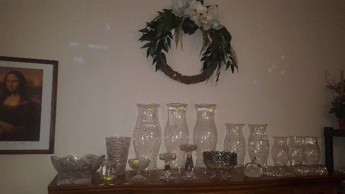 Hurricane Glass, Candle Holders, Salt & Pepper, Bowl, Wreath