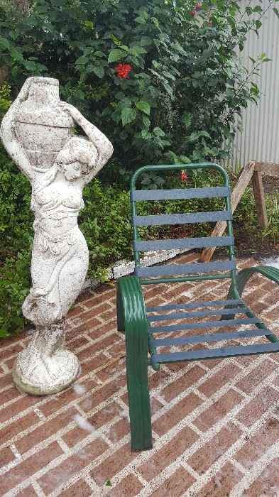 Concrete Grecian Lady Sculpture.  Approx. 4' tall