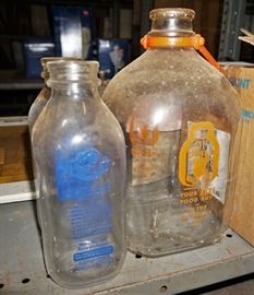 Old milk bottles