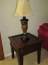 SIDE TABLE (TABLE SOLD) AND TABLE LAMPS