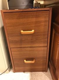 PAIR OF WOODEN FILE DRAWERS