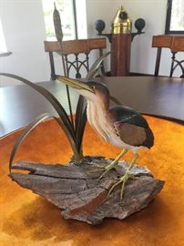 Waterfowl Carving - by Steve Hutchins - "Least Bittern" 1986