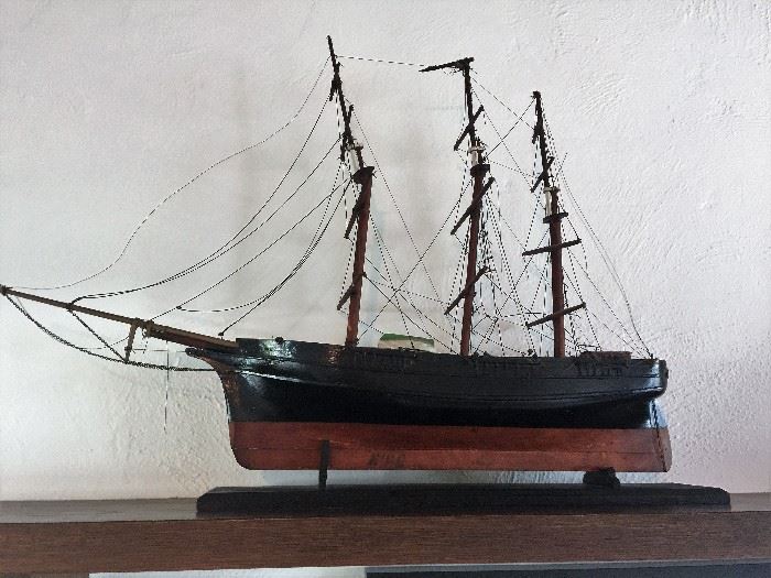 20th Century models of 19th century sailing ships