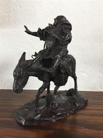 RARE...Bronze Sculpture - "Friar Tuck"  by Charles M. Russell (American 1864-1926)  based inscribed "CMR" numbered 17/30 Height 8" Length 8"