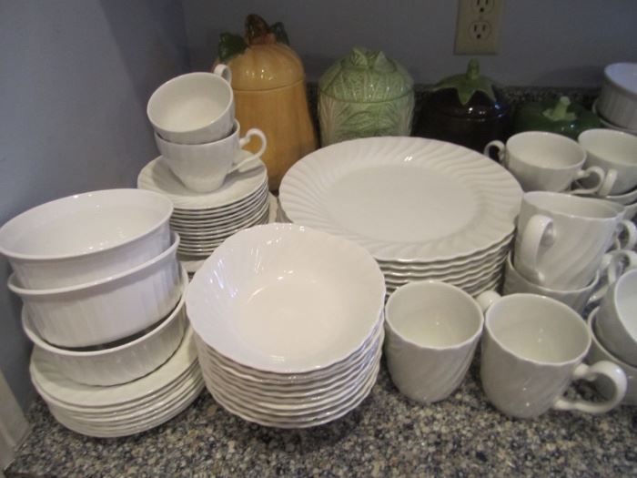 LOTS OF WHITE DISHES