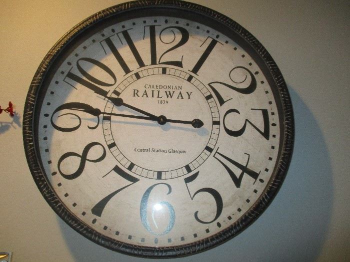 Large modern railway clock