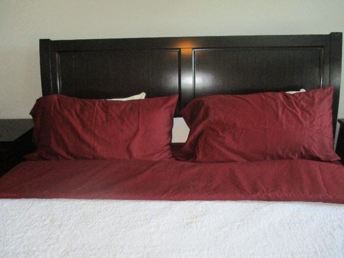 Close up of master suite bed