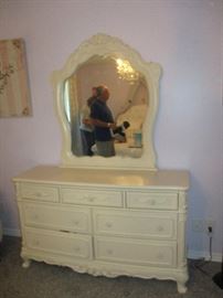 French style dresser with mirror 