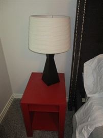 Modern table and lamp