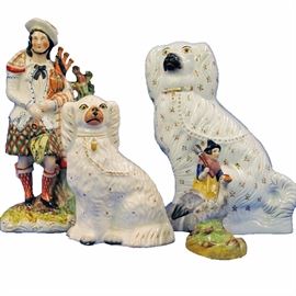 Staffordshire Figures with Mother Goose 