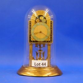 Lot 44 - Turn of the Century German Anniversary Clock. 365 day time only. 12" tall.
