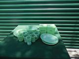 LOTS OF FIRE KING JADITE GLASS