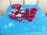 COLLECTION OF RUBY RED GLASS