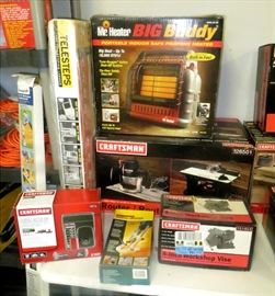 Bench Vise, Router, Propane Heater & MORE