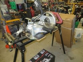 Chop Saw On Portable Stand