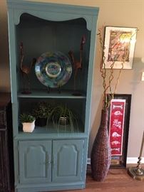 Two Lighted Side Cabinets/Bookcases, Lots of Really Nice Décor...
