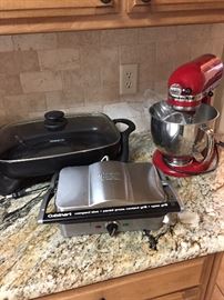 More of the Small Appliances, Red Kitchen Aide Mixer...