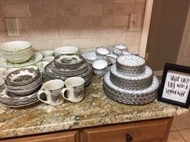 Several Sets of really nice China, More Spode...