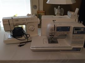 Brother Sewing Machine & Singer Sewing Machine, Lots of Material, Thread etc...