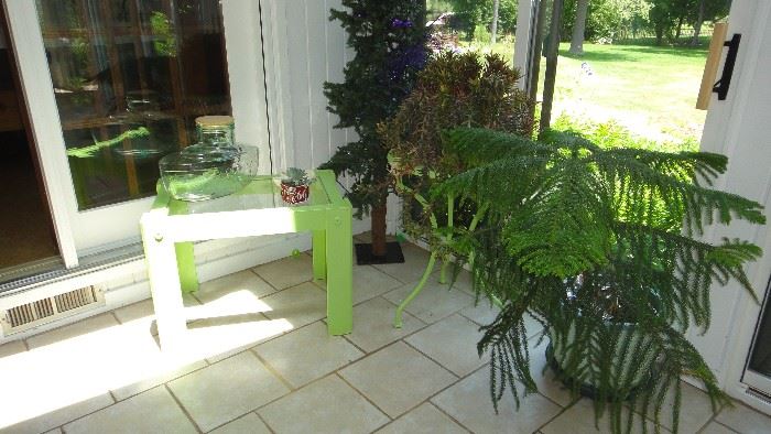 Plants, occasional tables 
