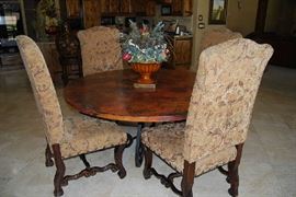 ROUND DINING TABLE WITH 6 CHAIRS