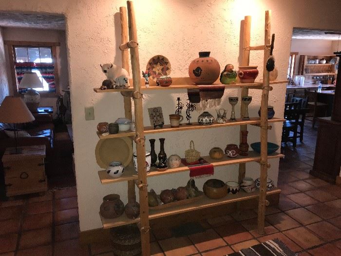 This is a great southwest shelve with some really neat and unique southwest decor!