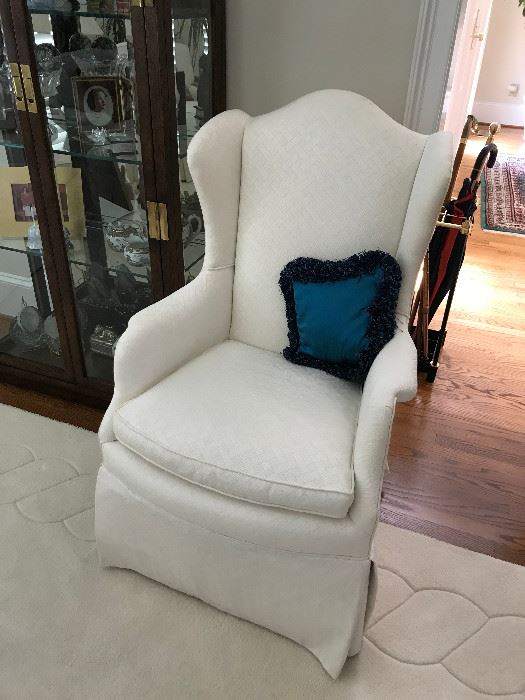 White Furniture of Mebane high back arm chairs