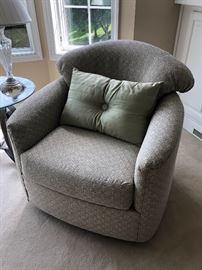 The Well Dressed House custom swivel rocker