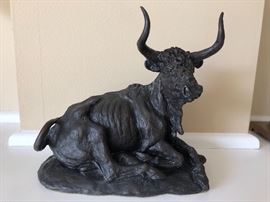 Bronze bull by Contway. Dated 1969. Number 31 of 100