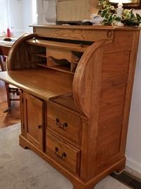 Roll top desk opened