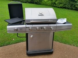 Char-Broil propane grill with 4-burners plus side-burner (propane tank included)