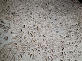 A closer look at the first antique crochet tatted bedspread