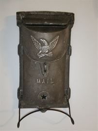 Antique cast mail box