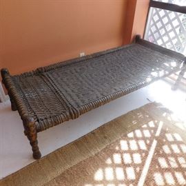 woven leather charpoy/daybed