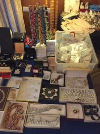 A wonderful collection of vintage costume jewelry for men and women.